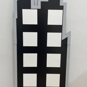 Painel Prédio Branco preto e cinza